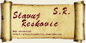 Slavuj Resković vizit kartica